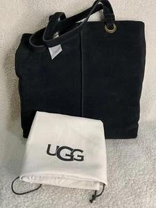 NWT UGG Heritage Black Suede Tote Bag  w/ Dust Bag - Picture 1 of 10