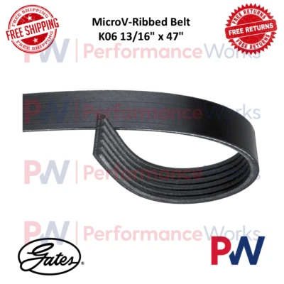 Стандартный ребристый ремень Gates Micro-V EPDM для Audi, BMW, Porsche, Volvo, Infiniti - Изображение 1 из 4