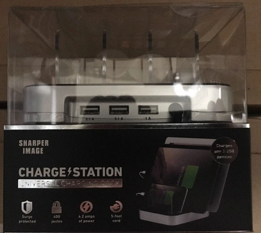 Sharper Image Charging Station Dock 3 USB K33