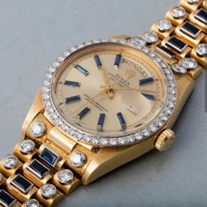 Rolex President "Octopussy" Custom Sapphire and Diamond Bezel, Band and Face - Picture 1 of 9