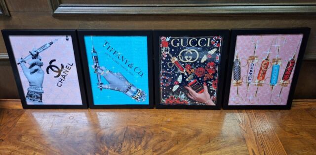 Fashion Wall Art Set of 3 Prints Chanel Decor Versace Poster Louis Vuitton  Art LV Decor Chanel…