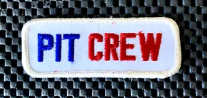 PIT CREW BORDADO COSER EN PARCHE AUTO Y CAMIÓN EQUIPO DE CARRERAS 3 3/4" X 1 3/4" - Imagen 1 de 2