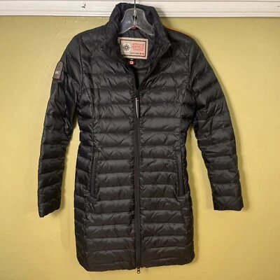 Outdoor Survival Canada Goose Down Black Parka Jacket Women's Small S - Image 1 of 4