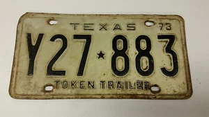1973 TEXAS License Plate Y77-883 - Picture 1 of 1