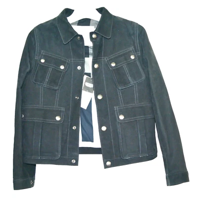 NWT BURBERRY KIDS BOYS SUEDE LEATHER JACKET COAT SZ 12 - Image 1 of 4