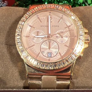 MICHAEL KORS, DYLAN WOMEN'S, ROSE GOLD TONE, CHRONOGRAPH WATCH MK5412 Worn 5x - Picture 1 of 6