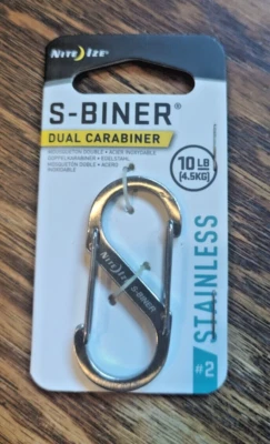 Mosquetón doble Nite Ize NiteIze #2 gancho S-biner capacidad 10 lb - aprox. 2" largo Foto 1 de 2