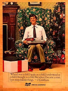 MÁQUINAS DE ESCRIBIR SMITH-CORONA - ANUNCIO IMPRESO DE REVISTA VINTAGE DE LOS AÑOS 70 - NAVIDAD - Imagen 1 de 1