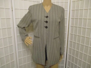 Ann Taylor Petites vintage long striped blazer/jacket - Picture 1 of 15