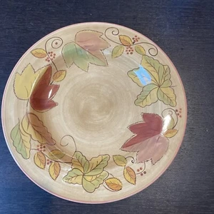laurie gates los angeles pottery Dinner Plate Appr 11.75” Wide With Leave - Picture 1 of 2