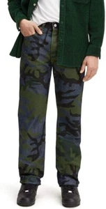 Levi's Men's 501 Original Shrink to Fit Jeans Indigo Camo Phalarope Demitasse - Picture 1 of 3