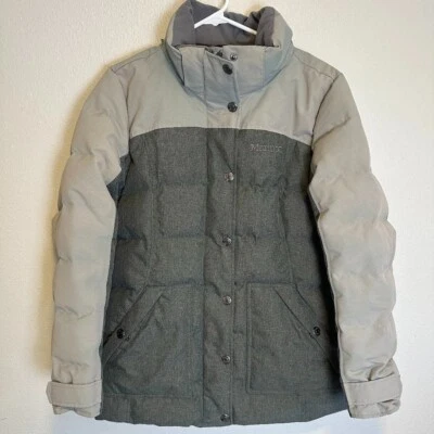 Marmot Color Block Long Down Puffer Coat in Women's Medium 700 Fill - Image 1 of 4