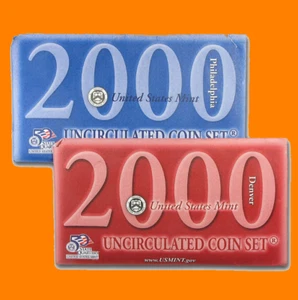 2000 U.S. Mint Set ~ 20 Coins ~ P & D ~ Uncirculated Government Packaging OGP - Picture 1 of 3