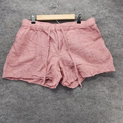 Pantalones Cortos Liz Claiborne Para Mujer Grandes Pull On Rosa Mezcla de Lino Foto 1 de 4