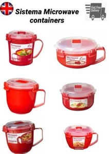 SISTEMA MIKROWELLE LUNCHBOX SCHÜSSEL PFERRIDGE NUDELSUPPE TASSE BPA-frei AUFCLIP DECKEL - Bild 1 von 26
