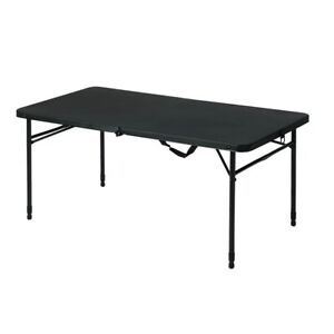 *NEW* Mainstays 4' Fold-in-Half Adjustable Table, Rich Black
