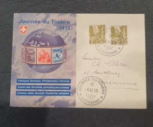 1938 Switzerland Postcard Journee du Timbre Postal History 1938 Stamp Day - Picture 1 of 2