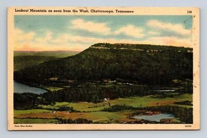 Lookout Mountain as Seen From West Chattanooga Tennessee Postcard Linen - Picture 1 of 2