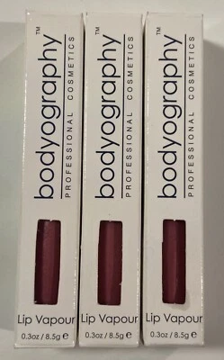 (3) PACK!!! BODYOGRAPHY (3507 MOONLIT MAUVE) VAPOR LABIAL / BRILLO / LÁPIZ LABIAL Foto 1 de 4