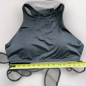 YoungLa Urban Wrap Bra Black Twist Style Wrap Tie Style  #w334 NWT Sz XL Raven - Picture 1 of 9