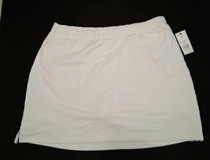 Kim Rogers XL Extra Large White Stretch Skort Skirt With Shorts NWT MSRP $40.00 - Picture 1 of 10