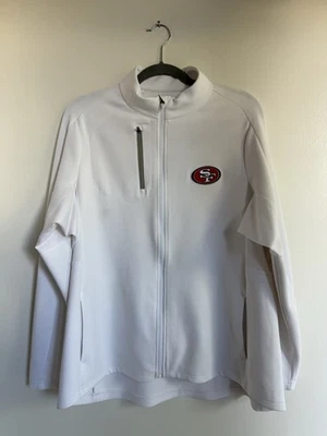 San Francisco 49ers ANTIGUA White Full Zip Women’s Jacket Size 2XL MLF Fan Club - Image 1 of 4