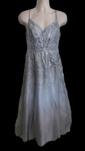 Windsor Prom Party Dress Silver Junior Size 11/12 - Picture 1 of 5