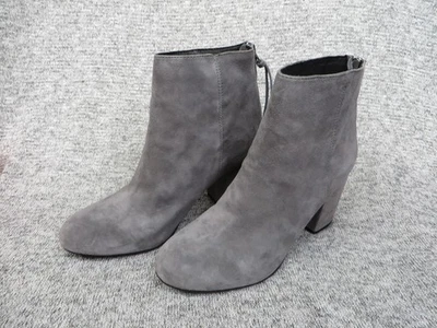 Botas Steve Madden Cynthia femininas tamanho 7,5M couro camurça cinza tornozelo - Imagem 1 de 4
