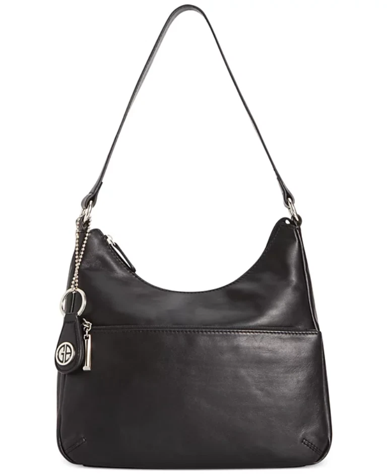 Giani Bernini Nappa Leather Hobo Bag Black Purse