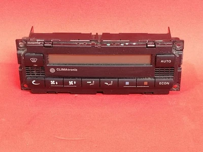 Unidad de control de clima de climatización VW Volkswagen 1999-2005 con iluminación roja azul temperatura automática Foto 1 de 4