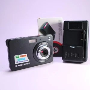 18.0MP Unbranded Compact Digital Camera Black Tested With Charger - Picture 1 of 8