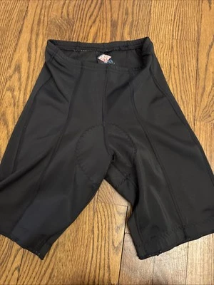 Pantalones cortos acolchados para ciclismo de carretera negros pequeños para mujer Foto 1 de 4