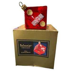 Kurt Adler Polonaise Komozja Red Dice Ornament New York New York Las Vegas Box - Picture 1 of 13