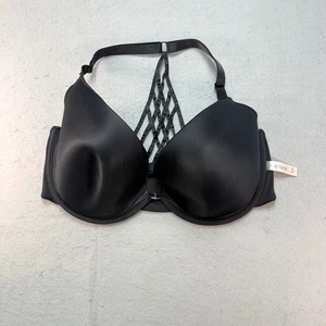 Cacique 44DDD Full Coverage Bra – Black, Criss Cross / Lattice Back, Adjustable - Picture 1 of 7