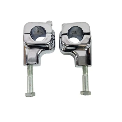 Elevadores y abrazaderas cromados OEM Harley Davidson Softail y Fatboy para barras de 1-1/4" Foto 1 de 4