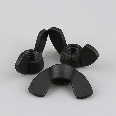 Black Plastic Nylon Wing Nuts Butterfly Nut M3 M4 M5 M6 M8 M10 M12 • 2.03£