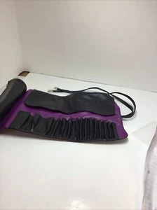 NWOT Younique Makeup Brush Case Roll Up Bag With Zipper Pouch & Tie-15 slots  - Picture 1 of 8