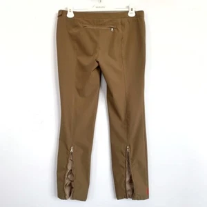 PRADA Pants Trousers Nylon Mustard Red Tab Logo Zip Pockets Sport Size 44 - Picture 1 of 6