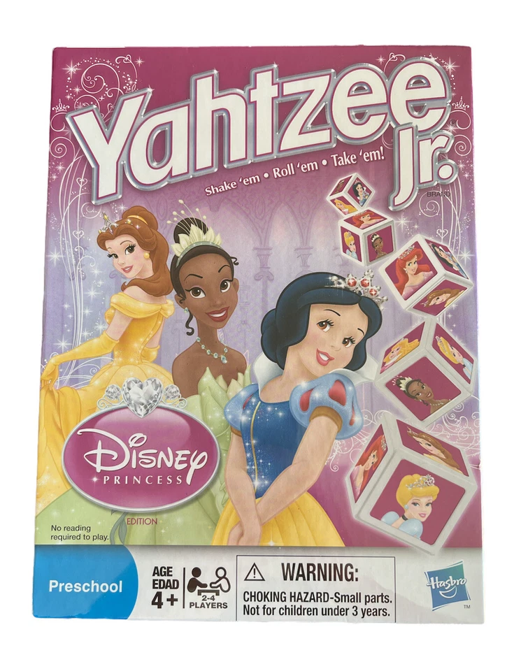 Yahtzee Jr. Disney Princess Edition Parker Brothers Hasbro 2010