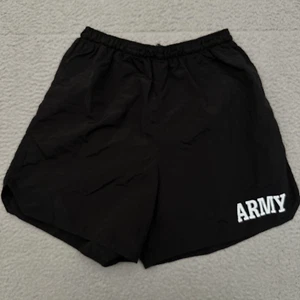 De colección Ejército de los Estados Unidos Uniforme de Fitness Físico Calzoncillos Para Hombre Pequeño Negro Forrado con Cordón - Imagen 1 de 9