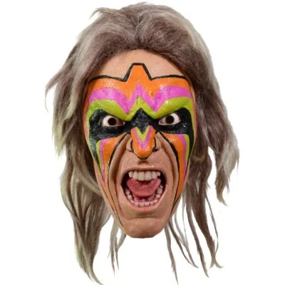 WWE World Wrestling Ultimate Warrior Mask WWF Pro Trick Or Treat Studios WCW HF  - Image 1 of 4