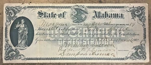 Alabama Life Certificate of (Voter) Registration (Morgan Cty/Cherokee Terr) 1902 - Bild 1 von 2