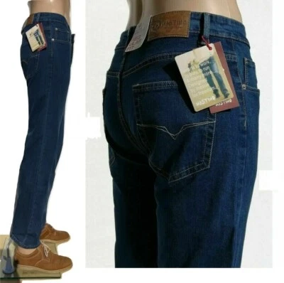 Jeans Uomo Mezza Stagione Mastino Art.H002 Vita Alta Elasticizzato Regular F.