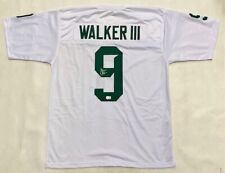 KENNETH WALKER III AUTOGRAPHED SIGNED COLLEGE STYLE WHITE JERSEY w/ BECKETT COA