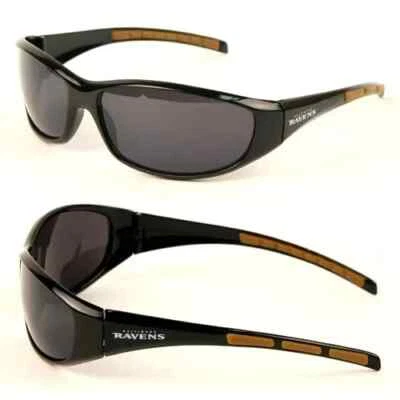 Baltimore Ravens Sunglasses 3 Dot Wrap UV400 100% Protection For Unisex NFL New - Image 1 of 4