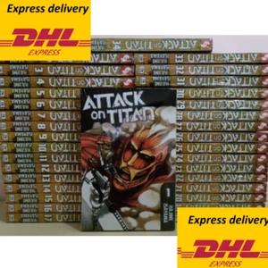 Attack On Titan Hajime Isayama Manga Set 1-34 englische Version Comic Band - DHL - Bild 1 von 12