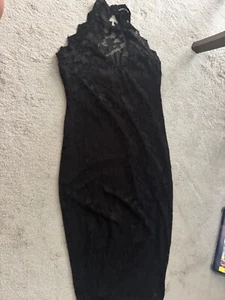 black lace mini dress size 14 amy childs - Picture 1 of 4