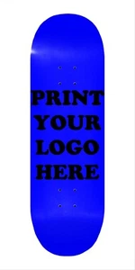 8.5x32.5 Royal Blue Skateboard PRINT YOUR LOGO HERE Premium Maple Wood - Picture 1 of 3