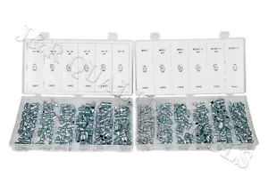 220pcs Metric & SAE Hydraulic Lubrication Grease Zerk Fittings Assortment Set - Picture 1 of 1