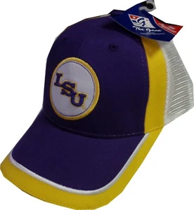 LSU Tigers Trucker Mesh Adjustable Hat by The Game $22 Clearance - Picture 1 of 4